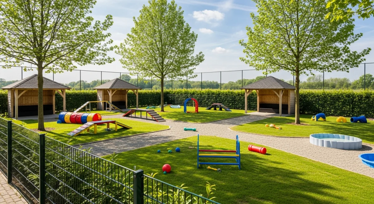 Installations extérieures de l'élevage de Sealyham Terrier