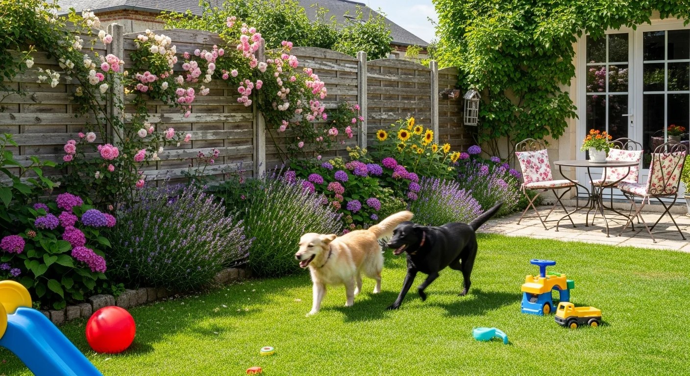 Installations extérieures de l'élevage de Setter Gordon