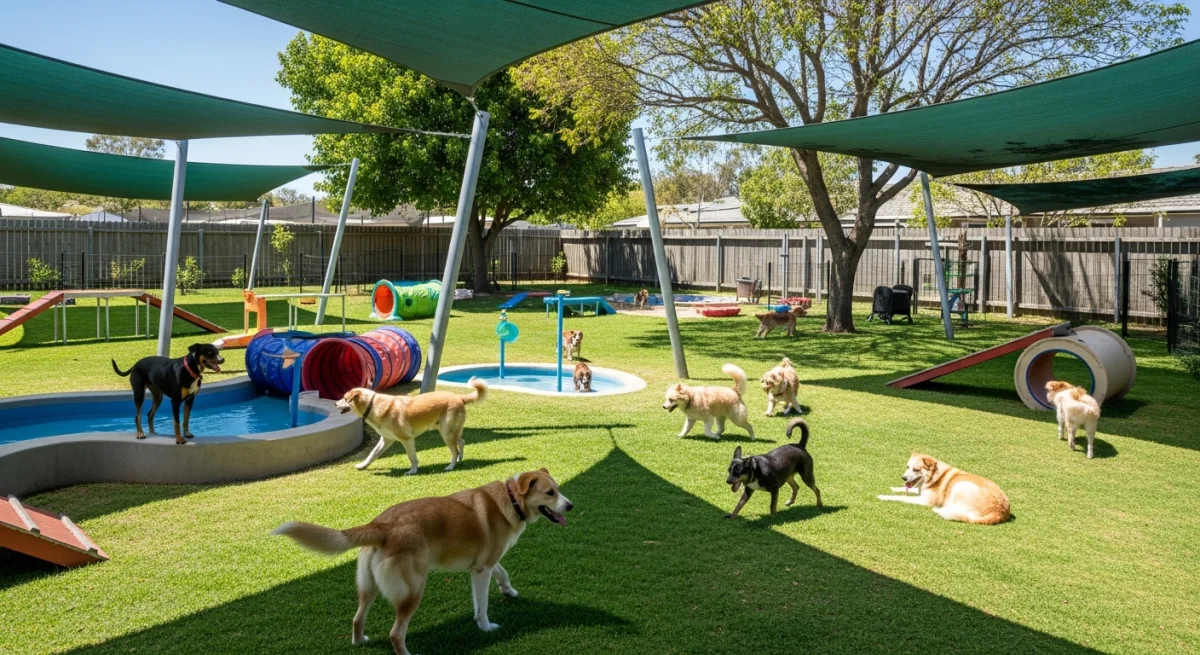 Installations extérieures de l'élevage de Setter Irlandais Rouge