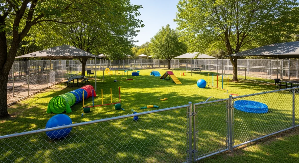 Installations extérieures de l'élevage de Shetland