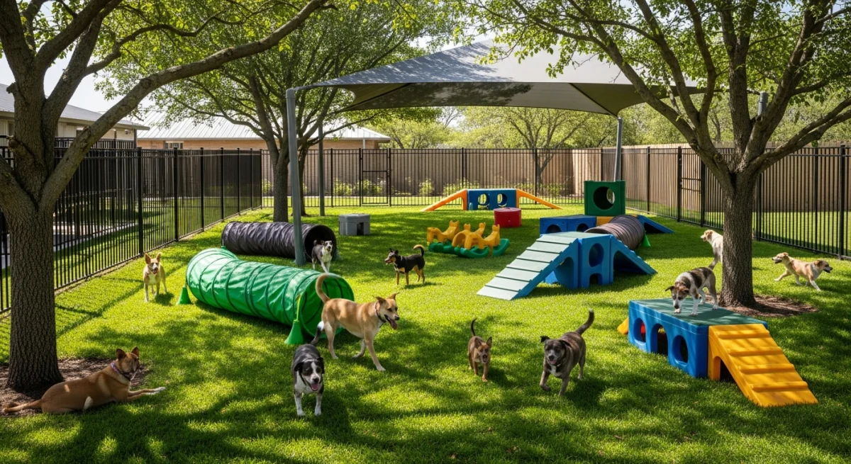 Installations extérieures de l'élevage de Silky Terrier