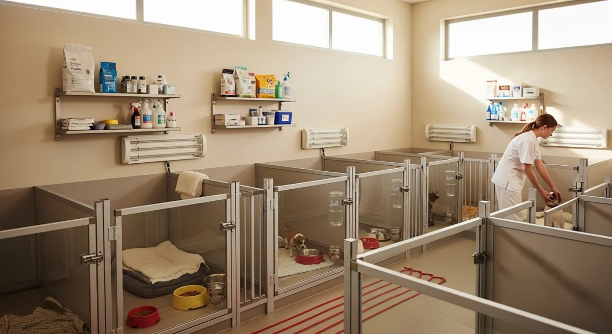 Installations intérieures de l'élevage de Silky Terrier