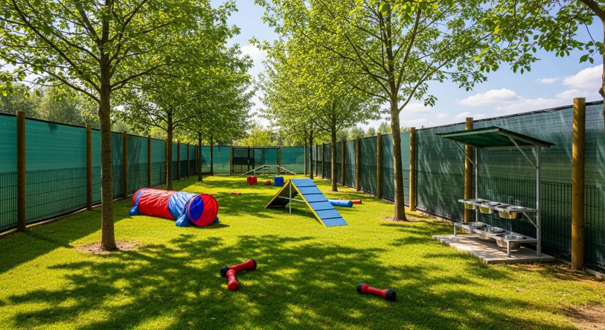 Installations extérieures de l'élevage de Skye Terrier