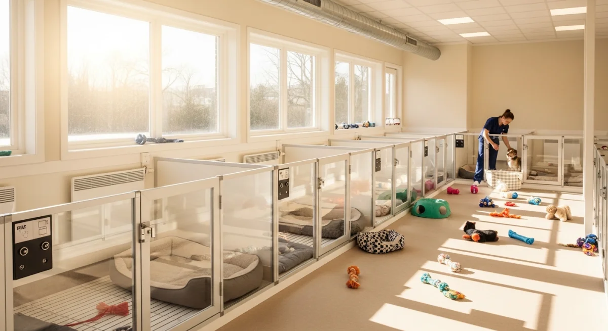 Installations intérieures de l'élevage de Taigan