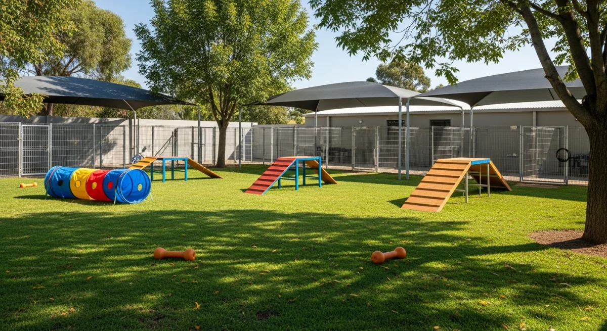 Installations extérieures de l'élevage de Teckel Kaninchen