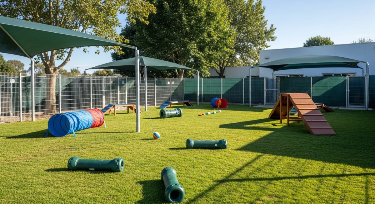 Installations extérieures de l'élevage de Teckel Standard