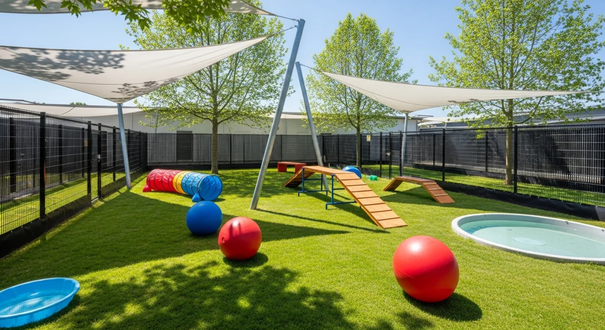 Installations extérieures de l'élevage de Terre Neuve