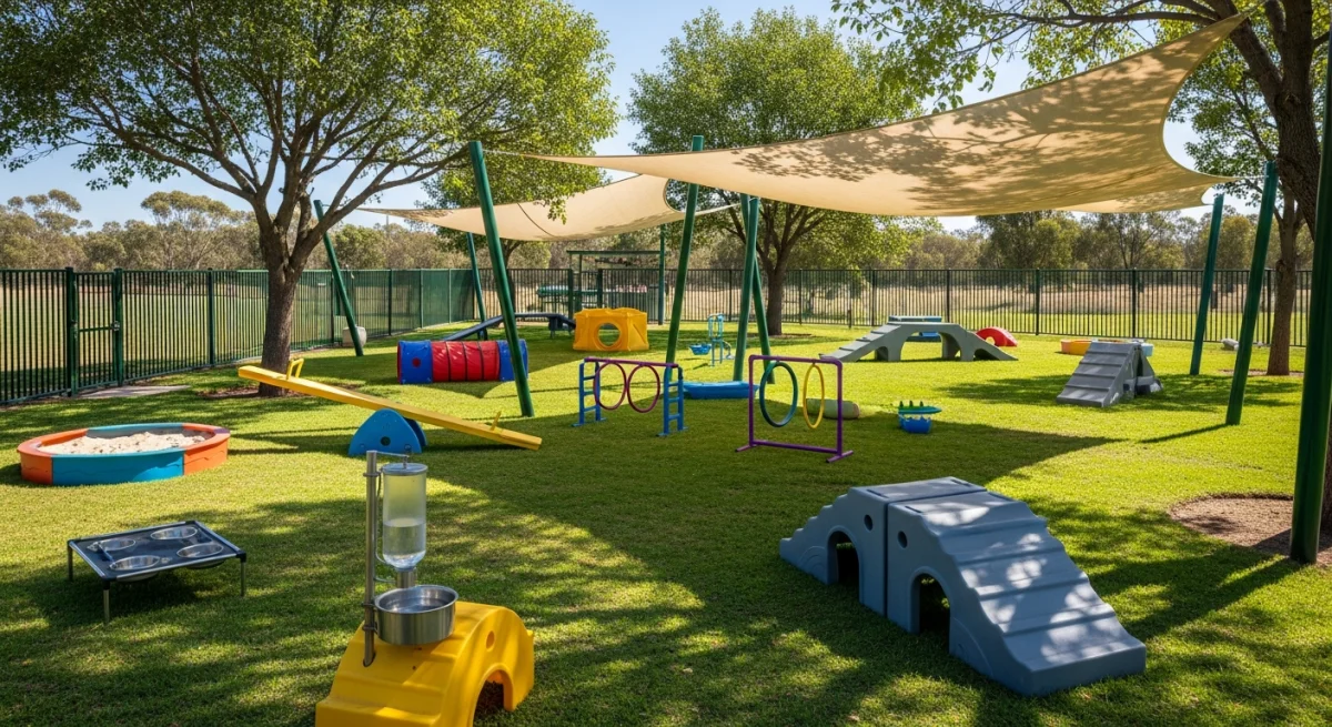 Installations extérieures de l'élevage de Terrier De Chasse Allemand