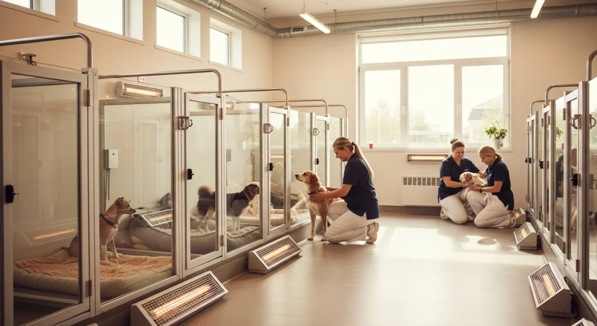 Installations intérieures de l'élevage de Terrier Écossais