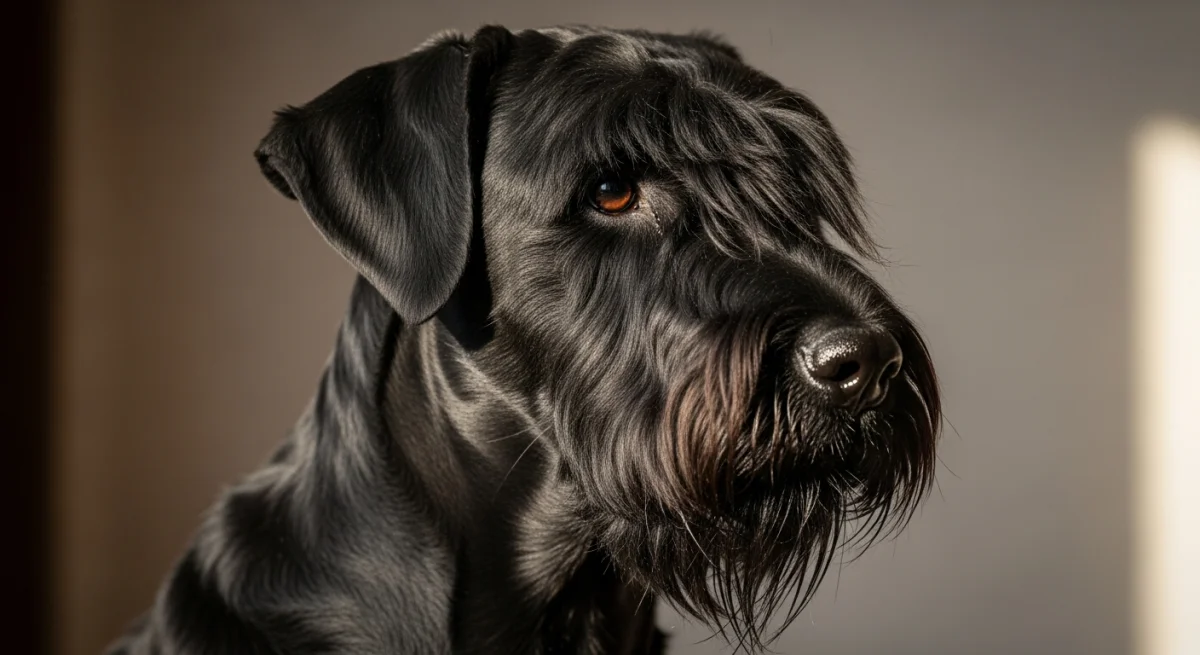 Portrait Terrier Noir Russe