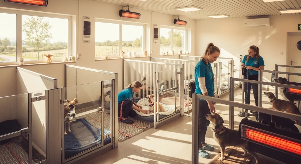 Installations intérieures de l'élevage de Terrier Noir Russe