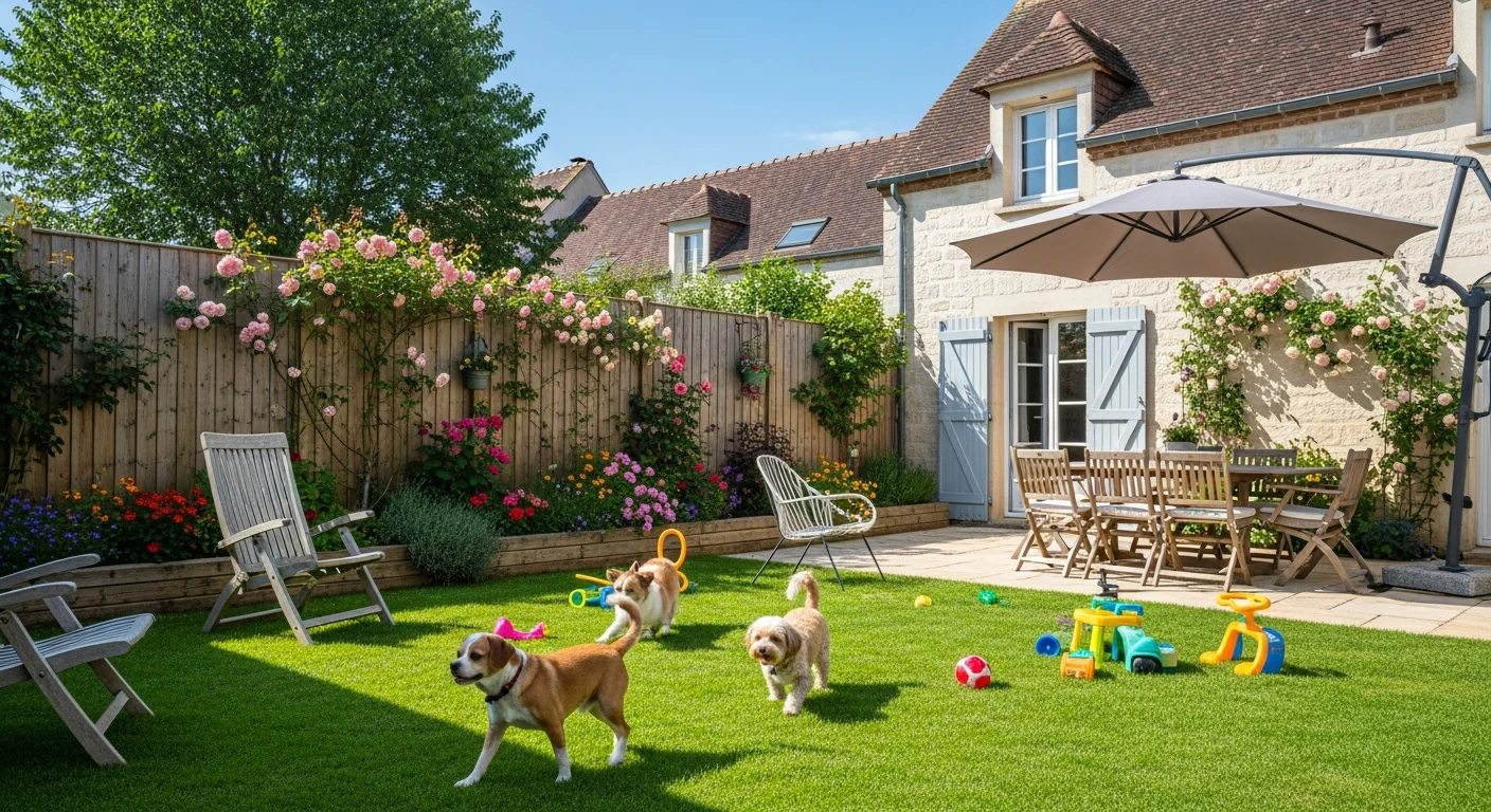 Installations extérieures de l'élevage de Terrier Nu Américain