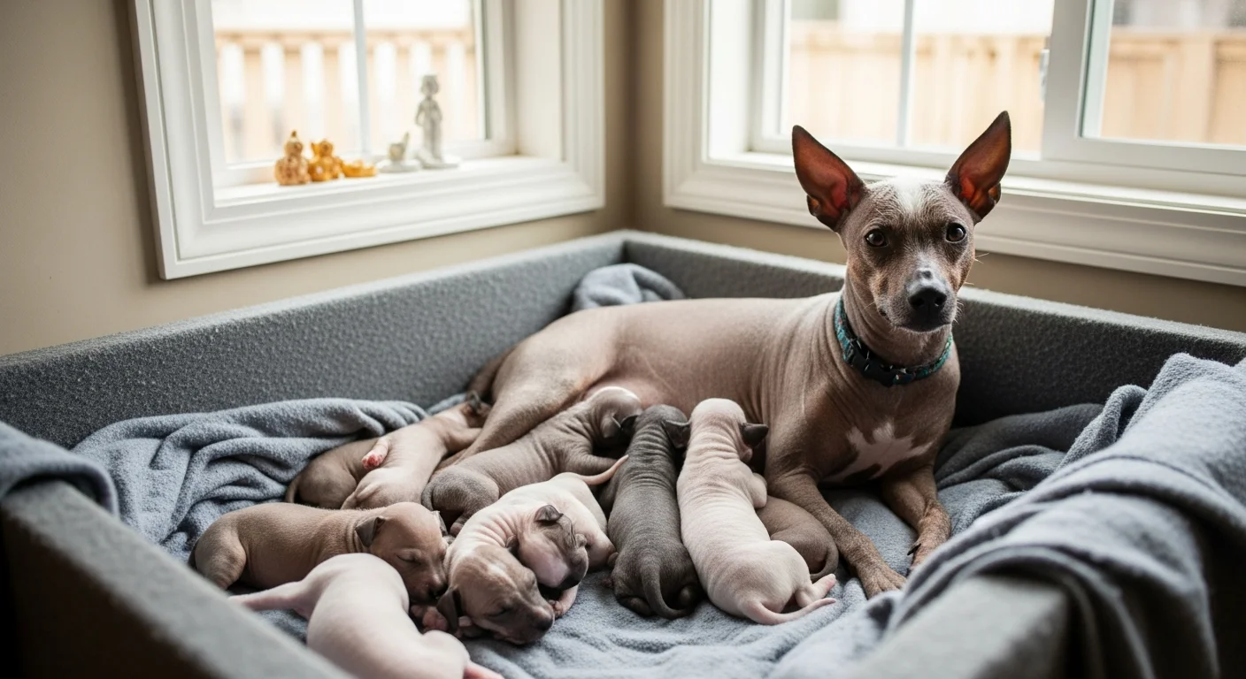 Installations intérieures de l'élevage de Terrier Nu Américain