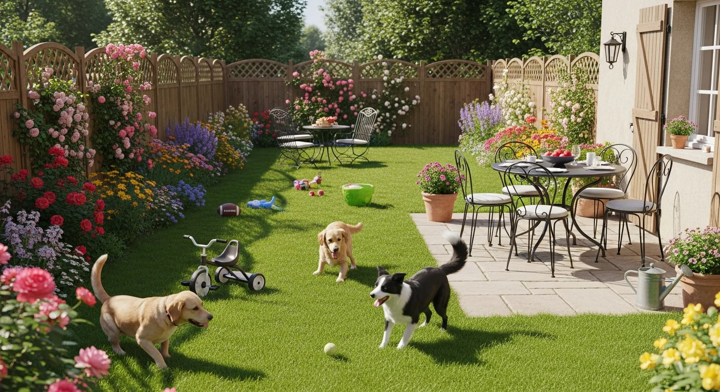 Installations extérieures de l'élevage de Welsh Corgi Cardigan