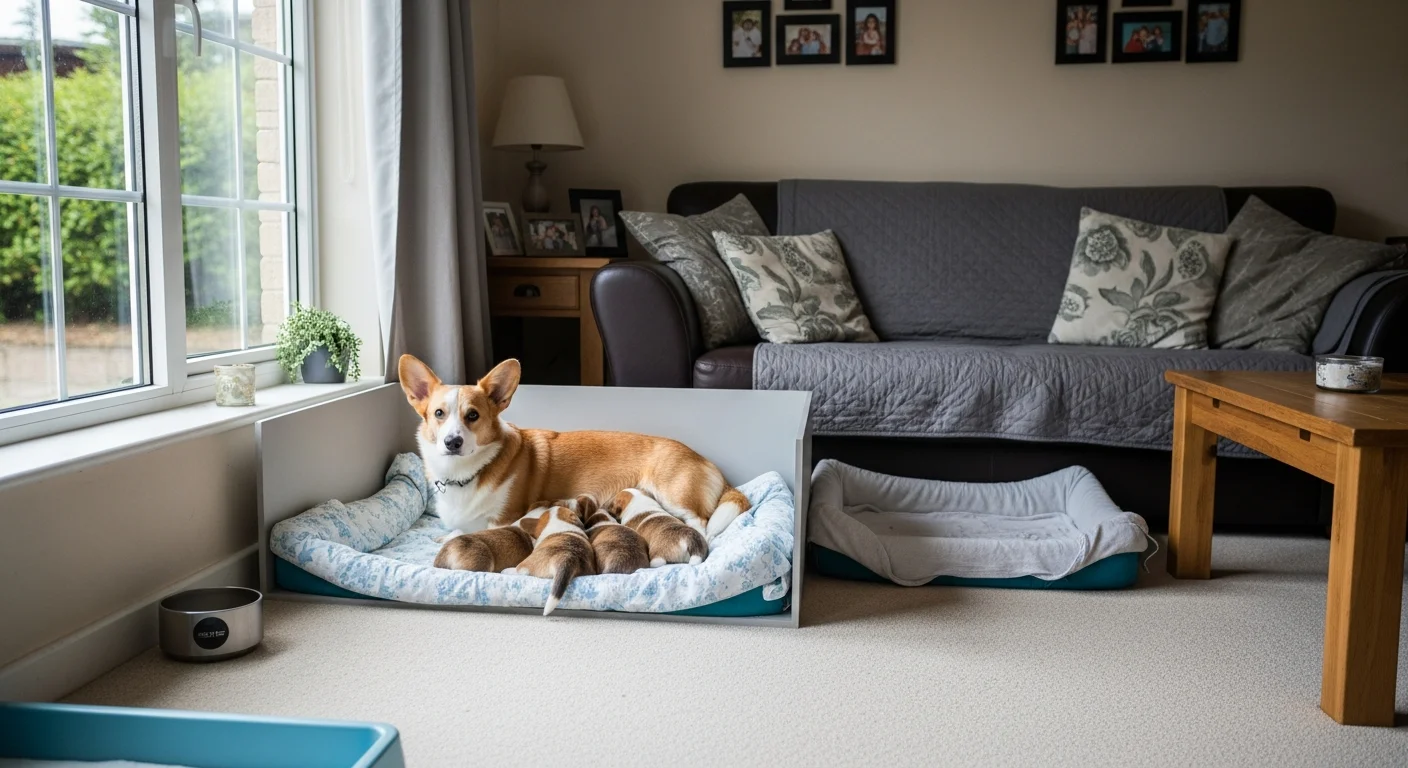 Installations intérieures de l'élevage de Welsh Corgi Cardigan