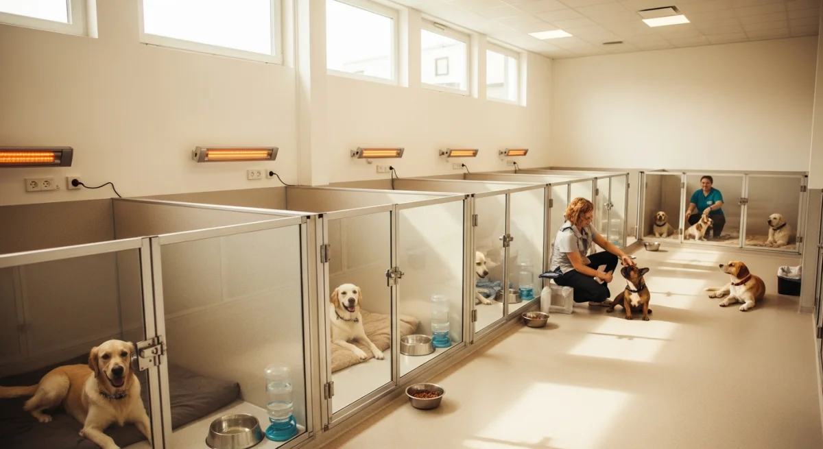 Installations intérieures de l'élevage de Welsh Springer Spaniel