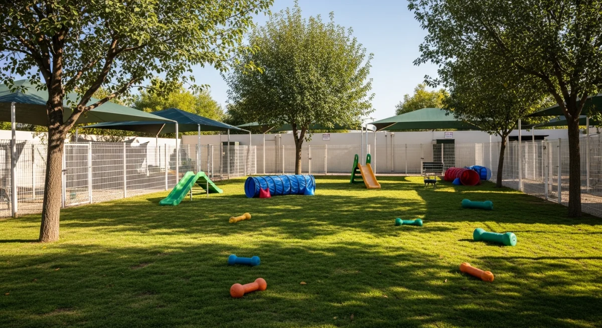 Installations extérieures de l'élevage de West Highland White Terrier