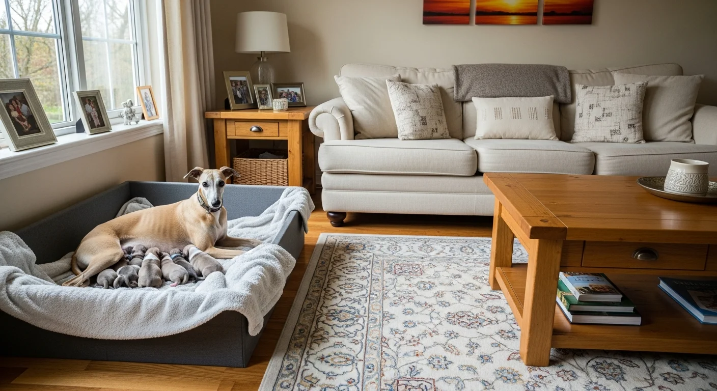 Installations intérieures de l'élevage de Whippet