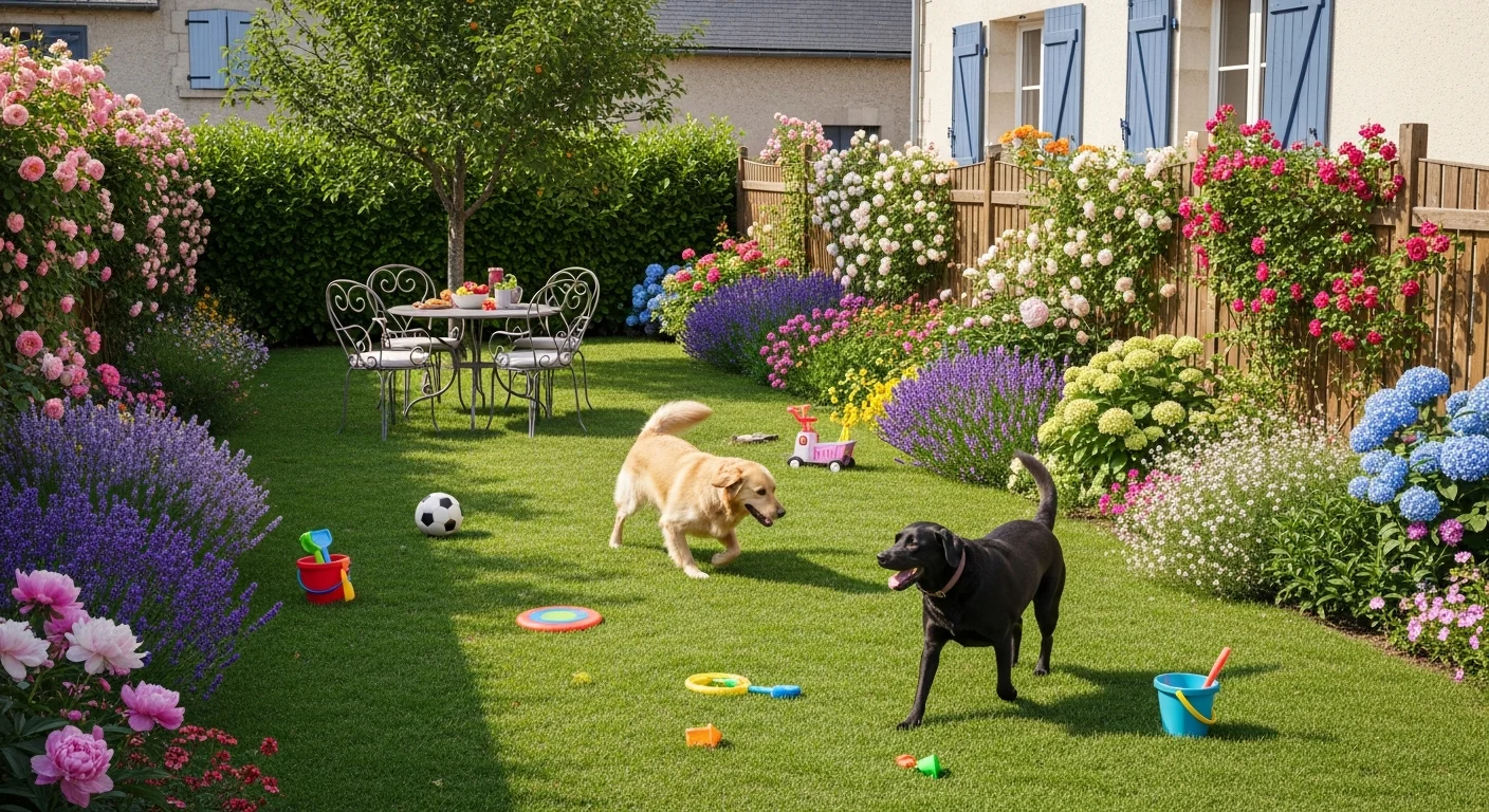 Installations extérieures de l'élevage de Yorkshire Terrier